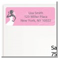 Bridal Silhouette African American - Bridal Shower Return Address Labels thumbnail