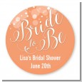 Bride To Be - Round Personalized Bridal Shower Sticker Labels thumbnail