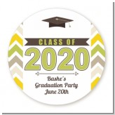 Brilliant Scholar - Round Personalized Graduation Party Sticker Labels