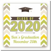 Brilliant Scholar - Square Personalized Graduation Party Sticker Labels
