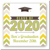 Brilliant Scholar - Square Personalized Graduation Party Sticker Labels