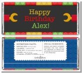 Building Blocks - Personalized Birthday Party Candy Bar Wrappers
