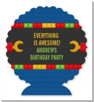 Building Blocks - Personalized Birthday Party Centerpiece Stand