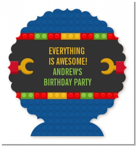 Building Blocks - Personalized Birthday Party Centerpiece Stand