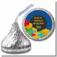 Building Blocks - Hershey Kiss Birthday Party Sticker Labels thumbnail