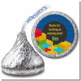 Building Blocks - Hershey Kiss Birthday Party Sticker Labels