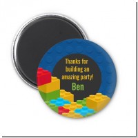 Building Blocks - Personalized Birthday Party Magnet Favors