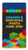 Building Blocks - Custom Rectangle Birthday Party Sticker/Labels