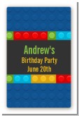 Building Blocks - Custom Large Rectangle Birthday Party Sticker/Labels