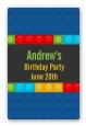 Building Blocks - Custom Large Rectangle Birthday Party Sticker/Labels thumbnail