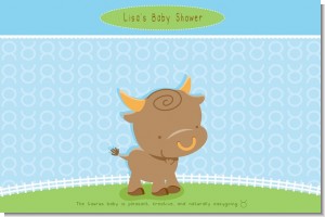 Bull | Taurus Horoscope - Personalized Baby Shower Placemats