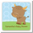 Bull | Taurus Horoscope - Square Personalized Baby Shower Sticker Labels thumbnail