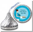 Bun in the Oven Boy - Hershey Kiss Baby Shower Sticker Labels thumbnail