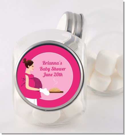 Bun in the Oven Girl - Personalized Baby Shower Candy Jar