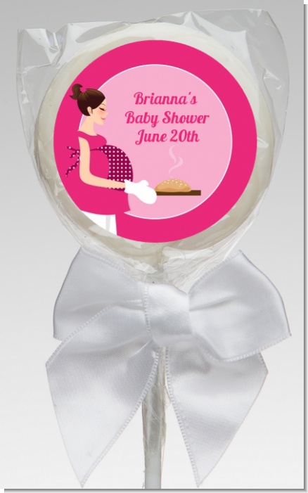 Bun in the Oven Girl - Personalized Baby Shower Lollipop Favors
