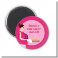 Bun in the Oven Girl - Personalized Baby Shower Magnet Favors thumbnail