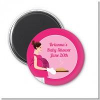 Bun in the Oven Girl - Personalized Baby Shower Magnet Favors