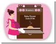 Bun in the Oven Girl - Personalized Baby Shower Rounded Corner Stickers thumbnail