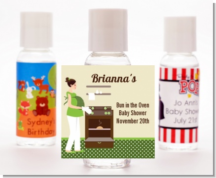 Bun in the Oven Neutral - Personalized Baby Shower Hand Sanitizers Favors