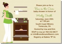 Bun in the Oven Neutral - Baby Shower Invitations