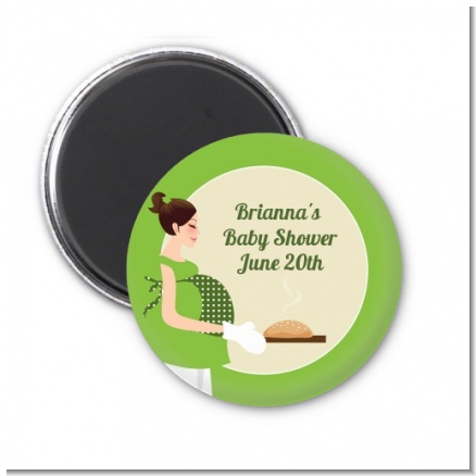 Bun in the Oven Neutral - Personalized Baby Shower Magnet Favors