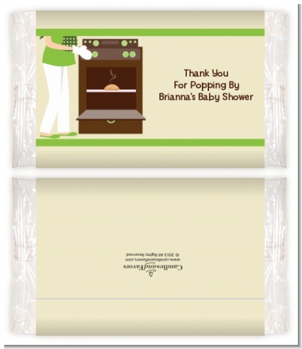 Bun in the Oven Neutral - Personalized Popcorn Wrapper Baby Shower Favors