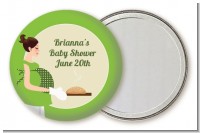 Bun in the Oven Neutral - Personalized Baby Shower Pocket Mirror Favors