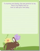 Bunny - Baby Shower Notes of Advice