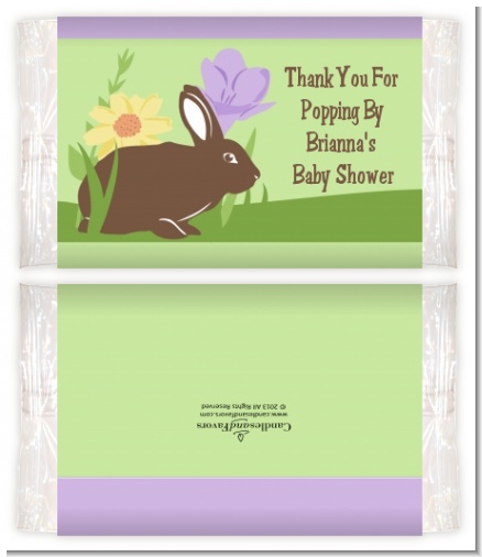 Bunny - Personalized Popcorn Wrapper Baby Shower Favors