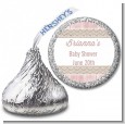 Burlap Chic - Hershey Kiss Baby Shower Sticker Labels thumbnail