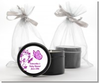 Butterfly - Baby Shower Black Candle Tin Favors