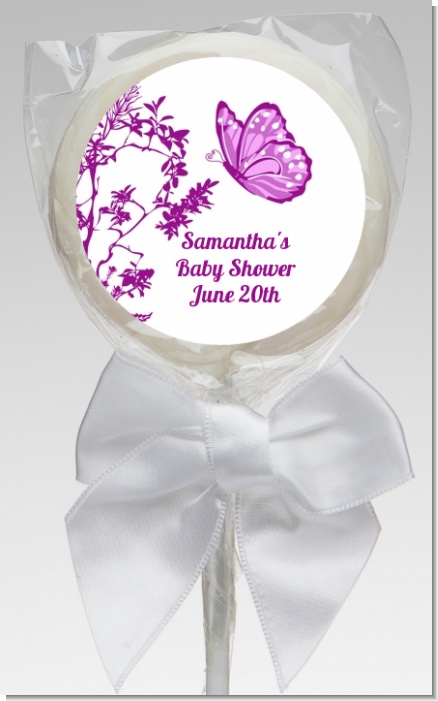 Butterfly - Personalized Baby Shower Lollipop Favors