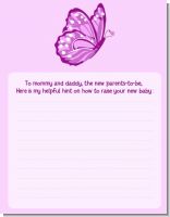 Butterfly - Baby Shower Notes of Advice