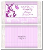 Butterfly - Personalized Popcorn Wrapper Baby Shower Favors