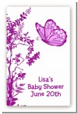 Butterfly - Custom Large Rectangle Baby Shower Sticker/Labels