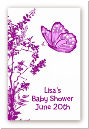 Butterfly - Custom Large Rectangle Baby Shower Sticker/Labels