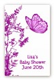 Butterfly - Custom Large Rectangle Baby Shower Sticker/Labels thumbnail