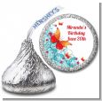 Butterfly Wishes - Hershey Kiss Birthday Party Sticker Labels thumbnail