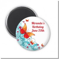 Butterfly Wishes - Personalized Birthday Party Magnet Favors