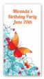 Butterfly Wishes - Custom Rectangle Birthday Party Sticker/Labels thumbnail