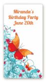 Butterfly Wishes - Custom Rectangle Birthday Party Sticker/Labels