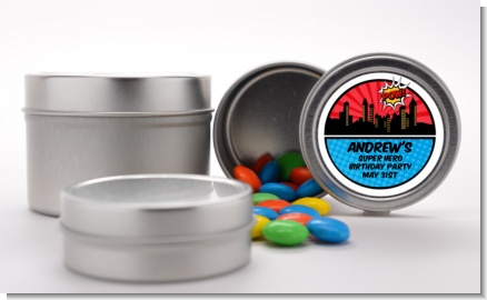 Calling All Superheroes - Custom Birthday Party Favor Tins