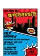 Calling All Superheroes - Birthday Party Petite Invitations thumbnail