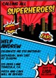 Calling All Superheroes - Birthday Party Invitations thumbnail