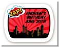 Calling All Superheroes - Personalized Birthday Party Rounded Corner Stickers thumbnail