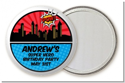 Calling All Superheroes - Personalized Birthday Party Pocket Mirror Favors
