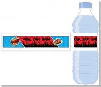 Calling All Superheroes - Personalized Birthday Party Water Bottle Labels