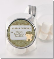 Camo Military - Personalized Baby Shower Candy Jar