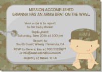 Camo Military - Baby Shower Invitations