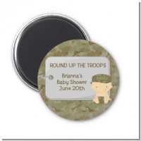 Camo Military - Personalized Baby Shower Magnet Favors